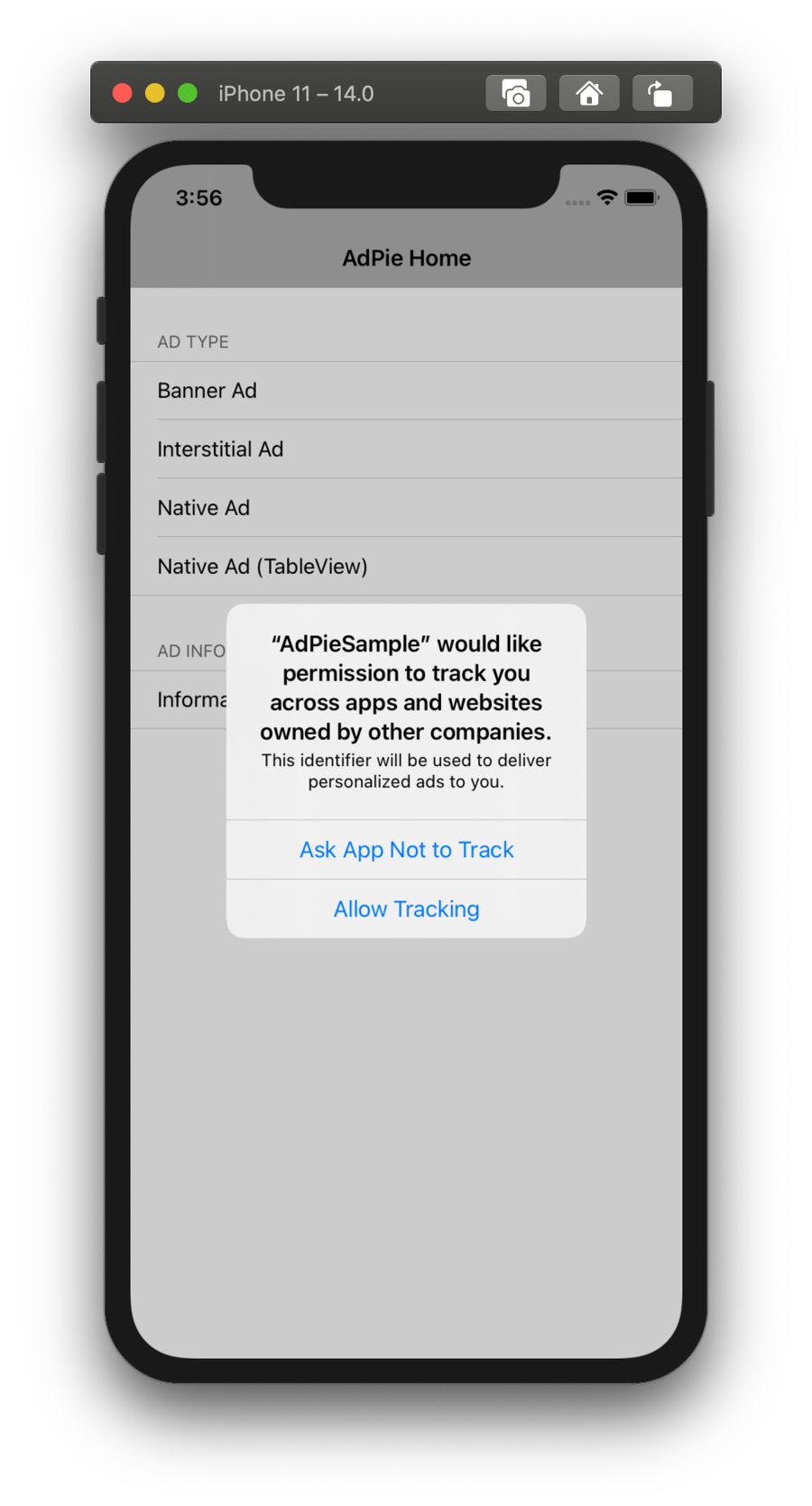 ATT 알림 샘플 (English)
