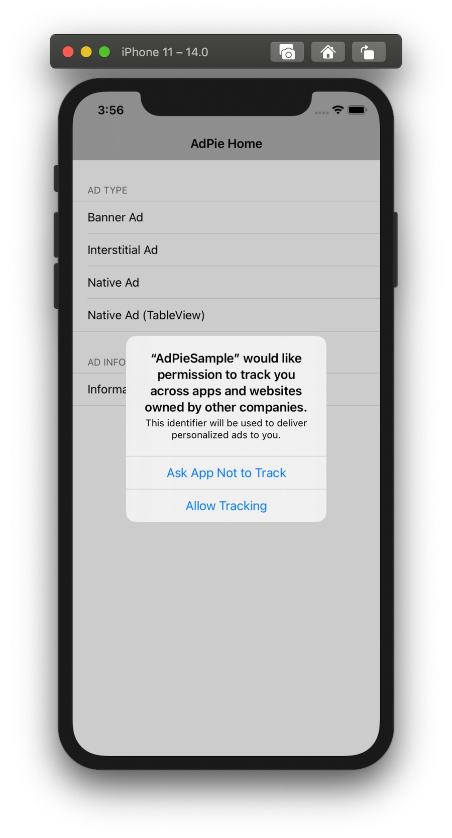 ATT 알림 샘플 (English)